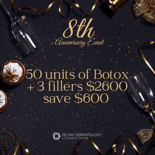 Anniversary Special: 50 units of Botox + 3 fillers $2600 save $600