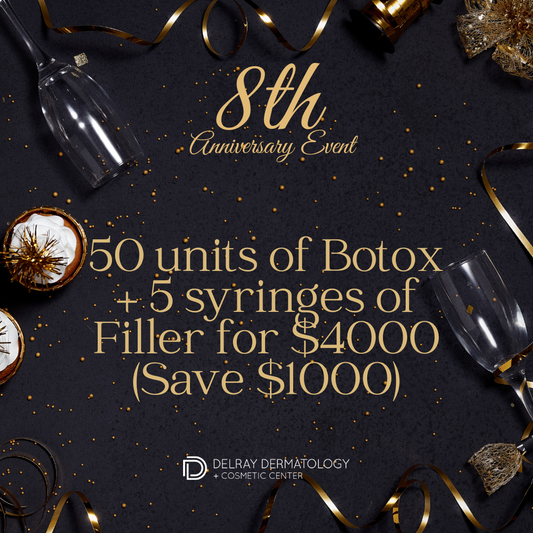 Anniversary Special: 50 units of Botox + 5 syringes of Filler for $4000 (Save $1000)