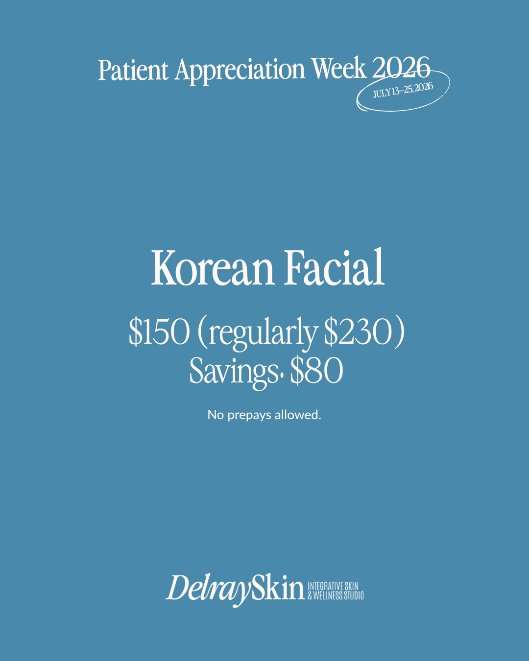Korean Facial Patient Appreciation Week 2026 special