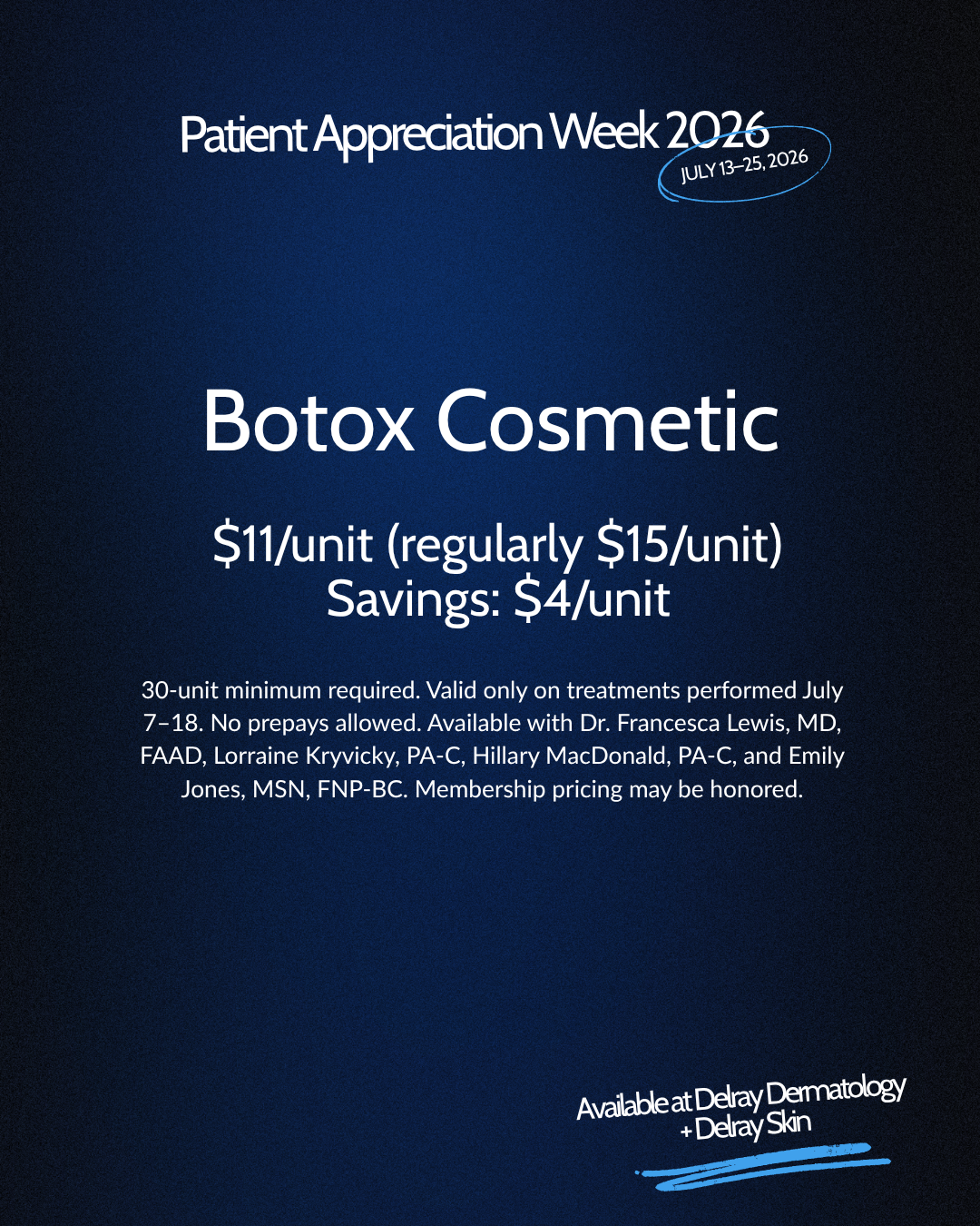 Botox Cosmetic Patient Appreciation Week 2026 special