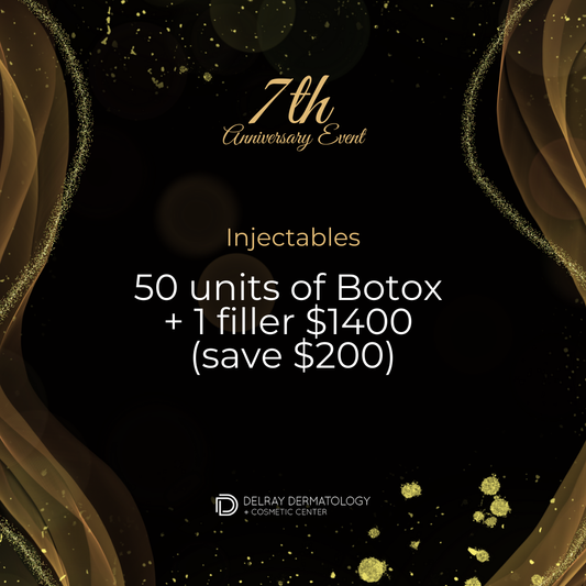 50 units of Botox  + 1 filler $1400  (save $200)