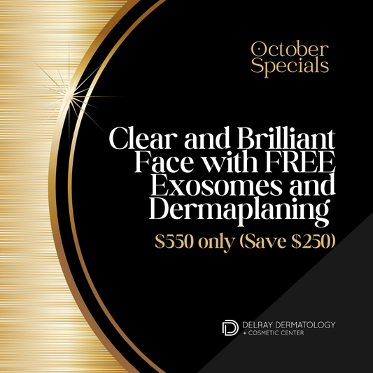 October Special: Clear + Brilliant with FREE Exosomes + Dermaplaning – $550 (Save $250)