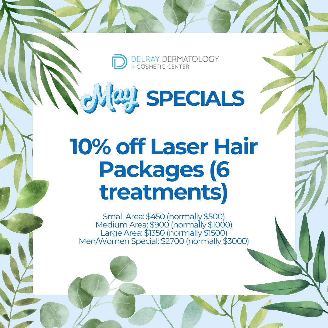 May Specials: 10% off Laser Hair Packages (6 treatments)