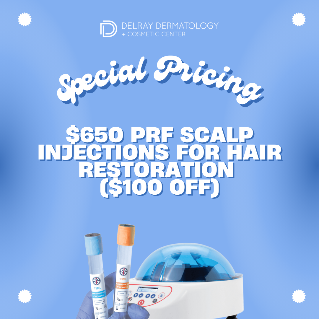 PRF Special Pricing: $650 PRF Scalp Injections for Hair Restoration ($100 off)