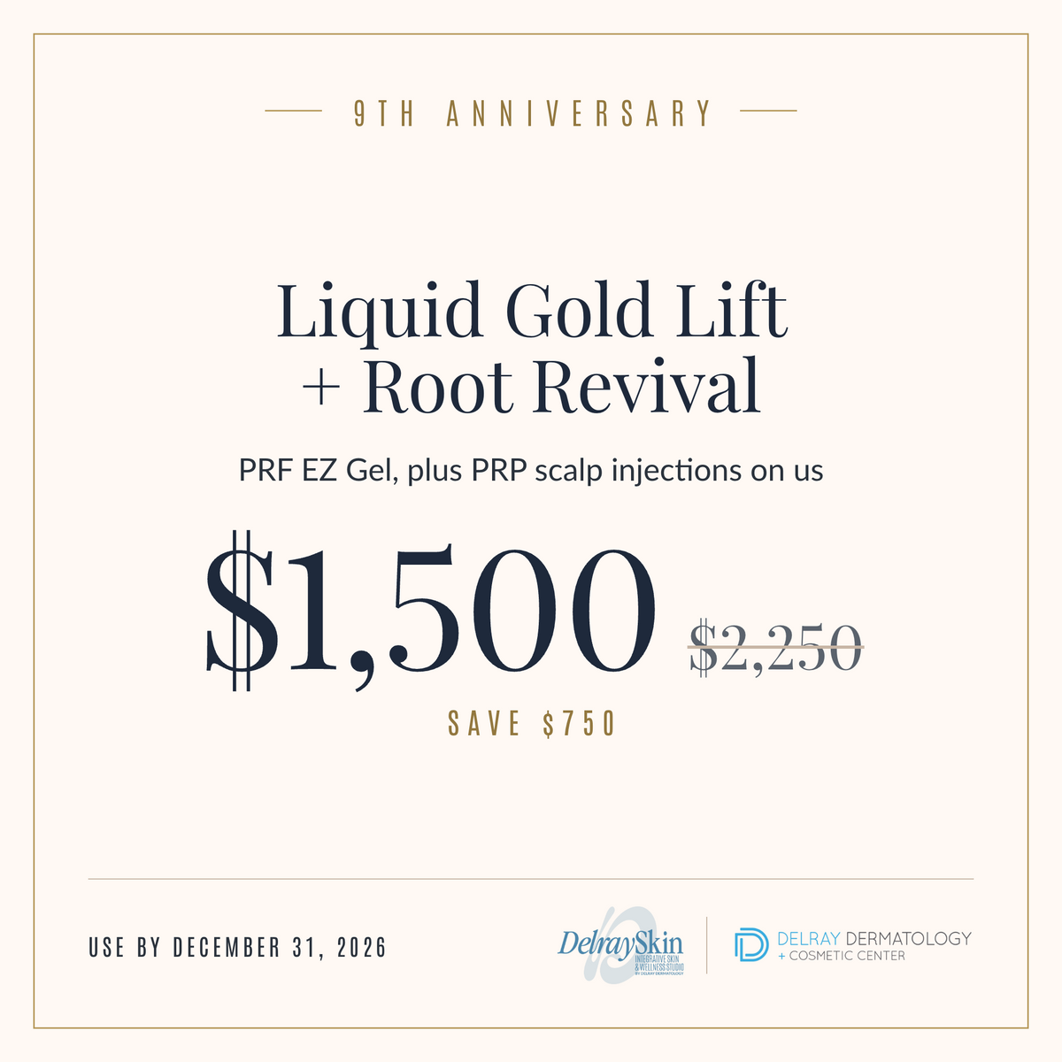 9th Anniversary: Liquid Gold Lift + Root Revival