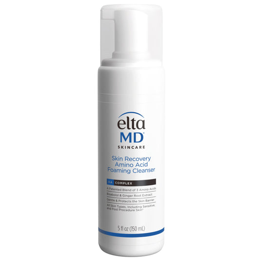 EltaMD Skin Recovery Amino Acid Foaming Cleanser bottle on a white background