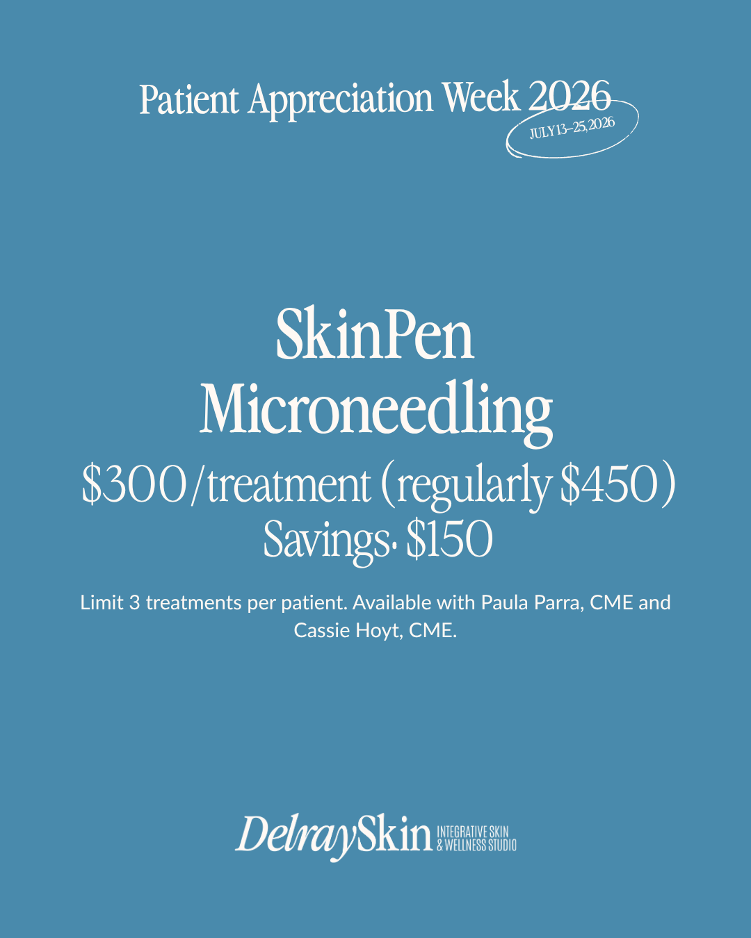 SkinPen Microneedling Patient Appreciation Week 2026 special
