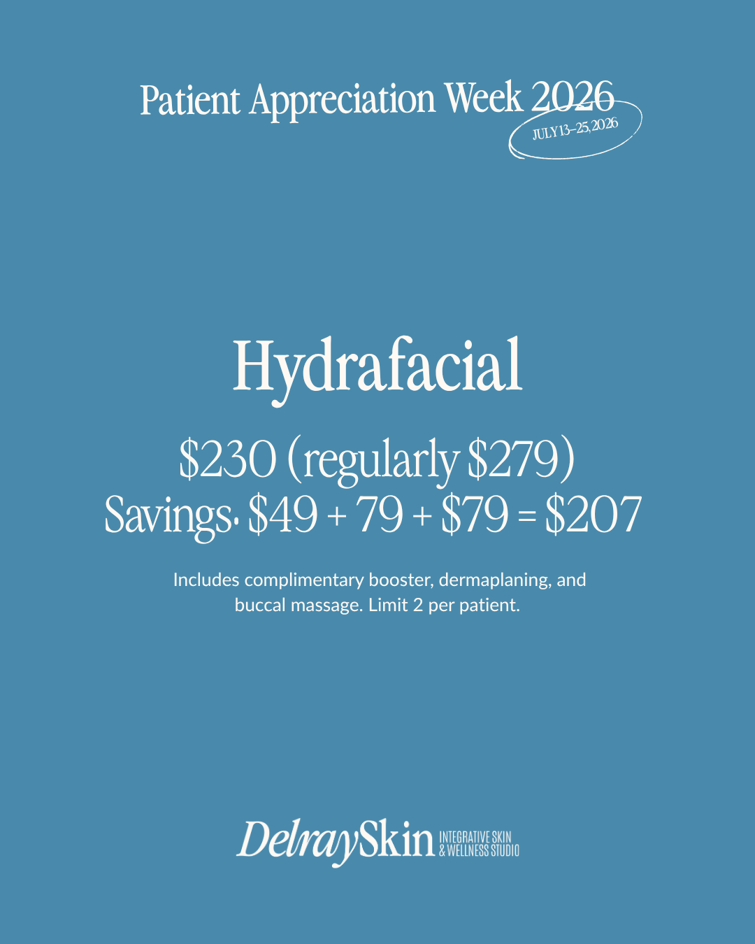 Hydrafacial Patient Appreciation Week 2026 special
