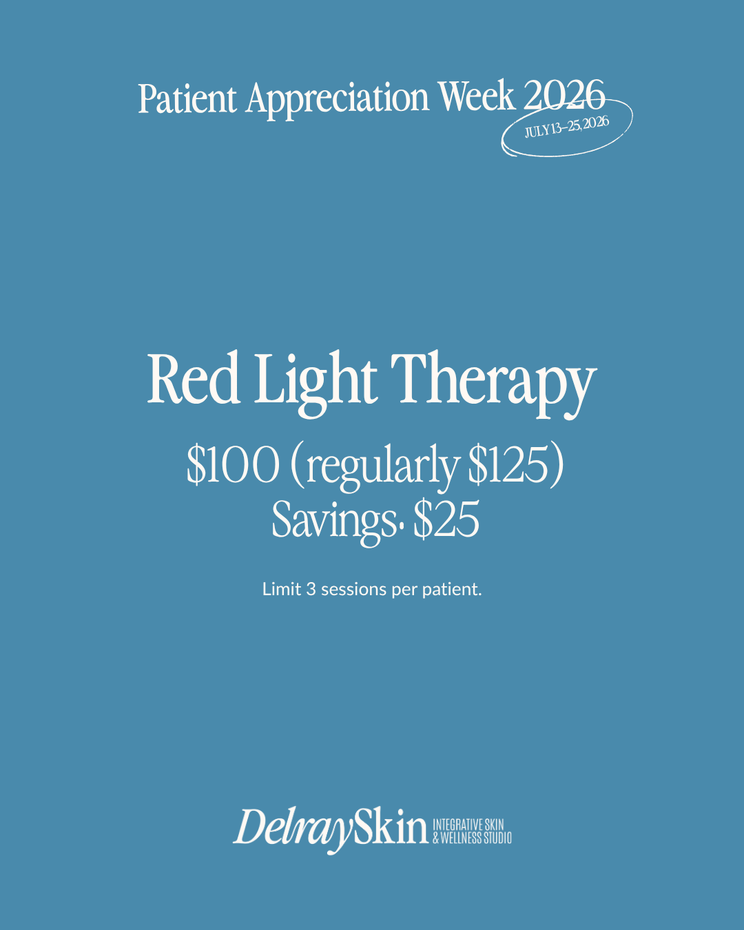 Red Light Therapy Patient Appreciation Week 2026 special