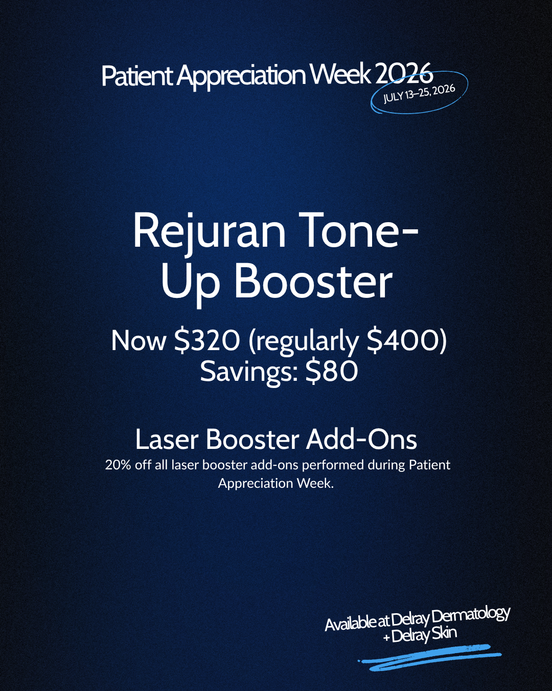 Rejuran Tone-Up Booster Patient Appreciation Week 2026 special