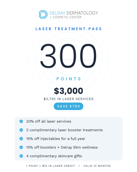 300 Point Laser Treatment Pass - $3,000 for $3,750 in laser services at Delray Dermatology