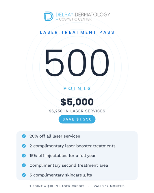500 Point Laser Treatment Pass - $5,000 for $6,250 in laser services at Delray Dermatology