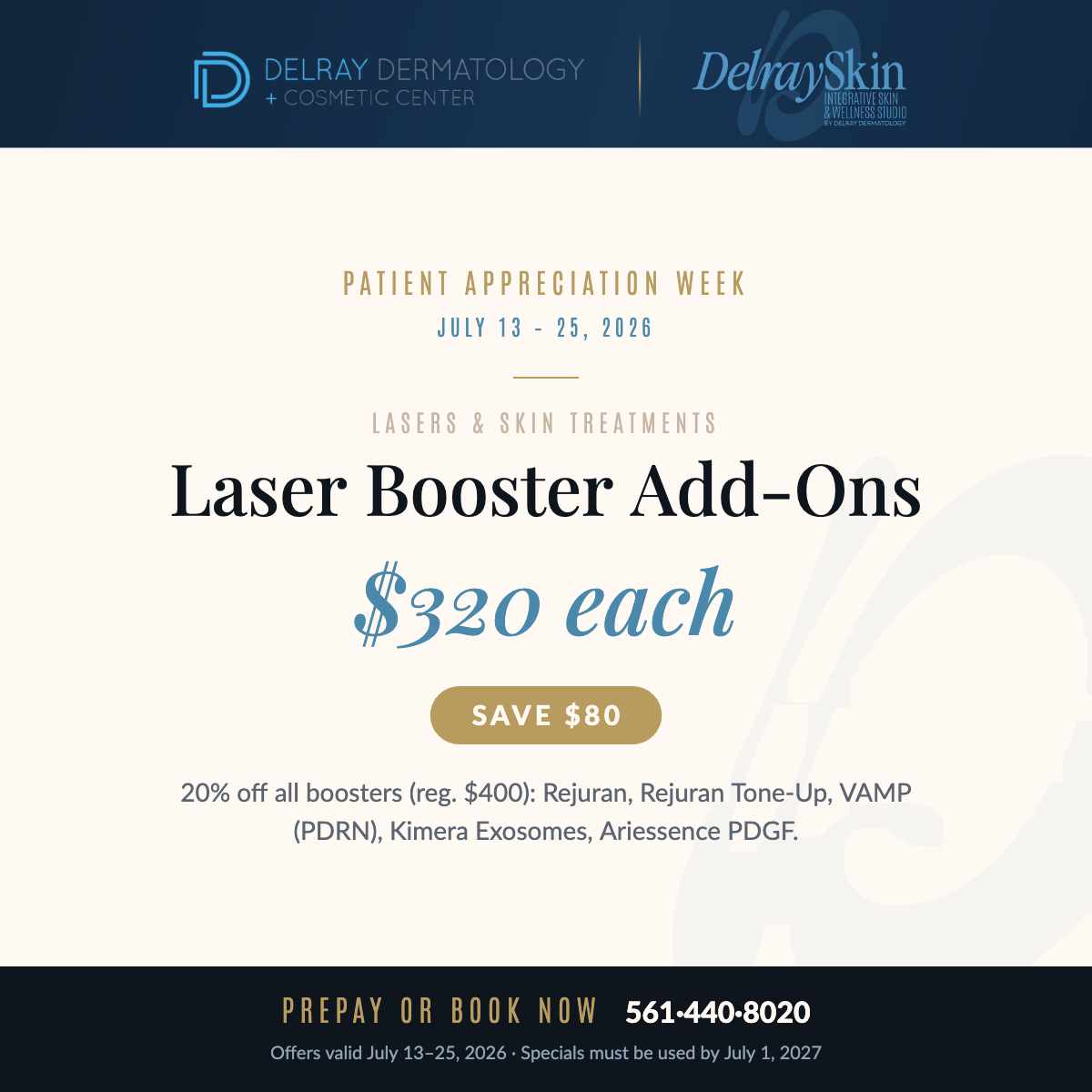 Laser Booster Add-Ons Patient Appreciation Week 2026
